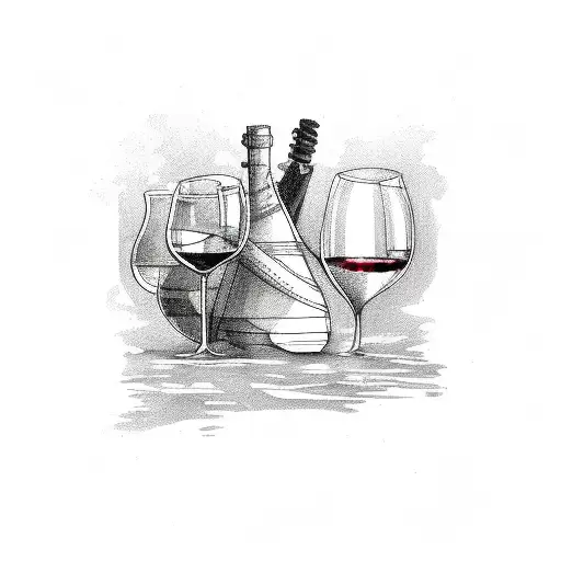 wine Tasmania  tattoo design idea