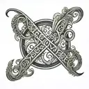 the infinity symbol with the word for on one curve and the word real on the opposite curve tattoo design idea