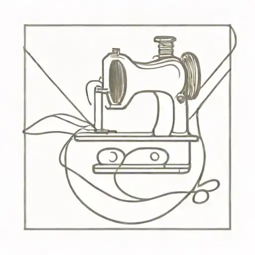 sewing needle and thread tattoo design idea