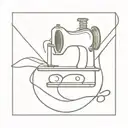 sewing needle and thread tattoo design idea