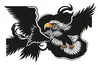 eagle soaring tattoo design idea