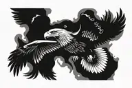 eagle soaring tattoo design idea