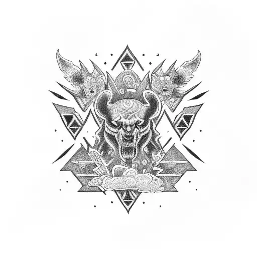 Tribal trampstamp saying "the patchwork family" tattoo design idea