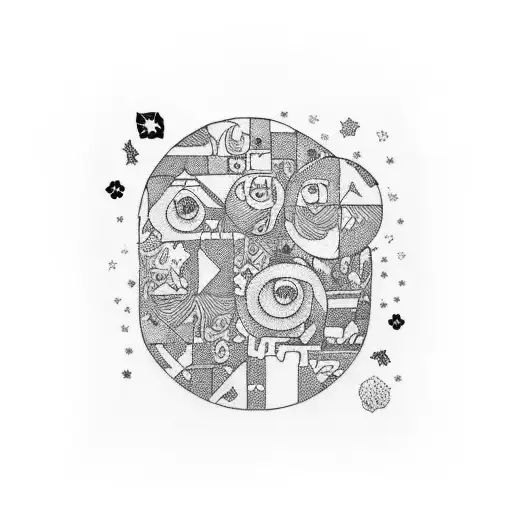 trampstamp saying "the patchwork family" tattoo design idea