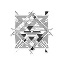 Tribal trampstamp saying "the patchwork family" tattoo design idea