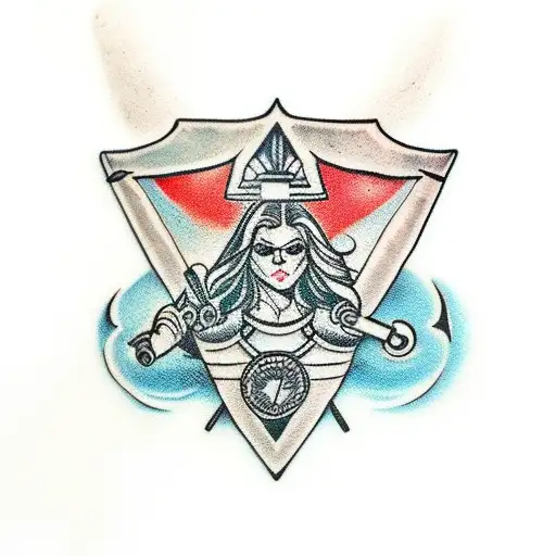 shield maiden  tattoo design idea
