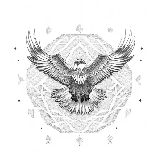 Heraldic Polygonal Eagle Tattoo Mandala 3 Stock Vector - Illustration of  abstract, crest: 188040595
