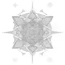 ancient persian geometric design tattoo design idea