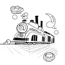 train engine  tattoo design idea