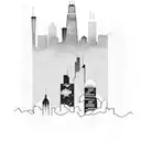 chicago skyline tattoo design idea