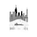 chicago skyline tattoo design idea