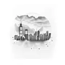 chicago skyline tattoo design idea