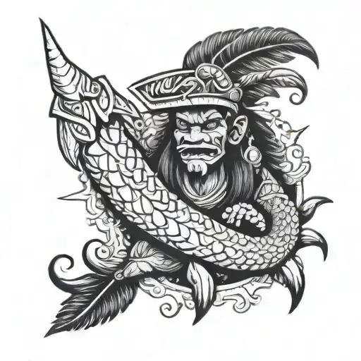 realistic lapu-lapu tattoo design idea