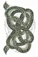 ouroboros in the form of infinity tattoo design idea
