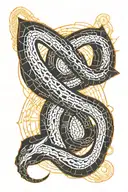 ouroboros in the form of infinity tattoo design idea