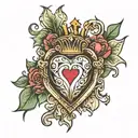 immaculate heart  tattoo design idea