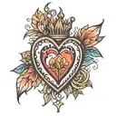immaculate heart  tattoo design idea