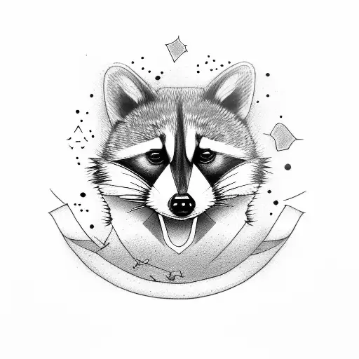 Incorporate the loyalty of dogs and the mischievousness of raccoons in a tattoo inspired by psychology tattoo design idea