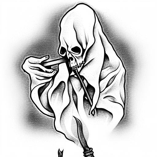 Premium Vector  Cartoon grim reaper vector design tattoo