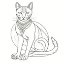 egyptian cat tattoo design idea