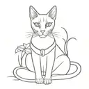 egyptian cat tattoo design idea