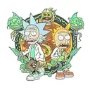 Rick and morty wearing air Jordan 1 tattoo design idea