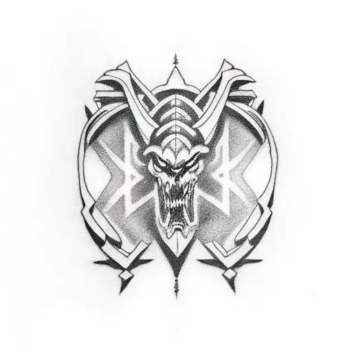 The Mark of The Beast DOOM ETERNAL tattoo design idea