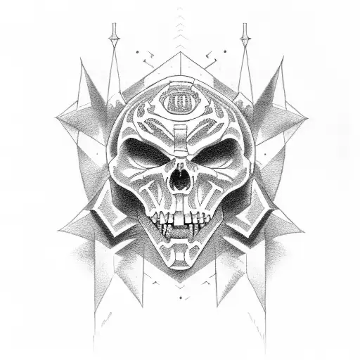 The Mark of The Beast DOOM ETERNAL tattoo design idea