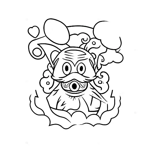 tatuaje dedicado a un abuelo lector y que te lleva a ver patos tattoo design idea