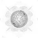 celtic sun and moon tattoo design idea