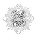 celtic sun and moon tattoo design idea