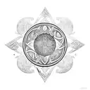 celtic sun and moon tattoo design idea