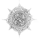 celtic sun tattoo design idea
