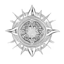 celtic sun tattoo design idea