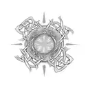 celtic sun tattoo design idea