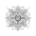 celtic sun tattoo design idea