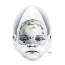egg face kid tattoo design idea