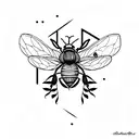 abeja  tattoo design idea