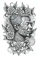 Mandela artwork tattoo design idea
