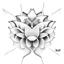 Lotus Flower with Scorpio  tattoo design idea