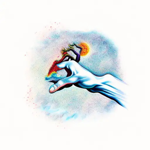 the creation of adam tattoo design idea