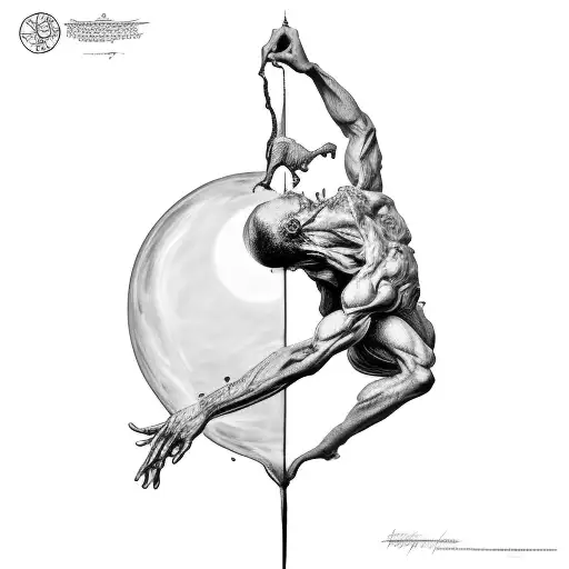 the creation of adam tattoo design idea