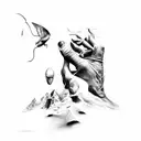 the creation of adam tattoo design idea