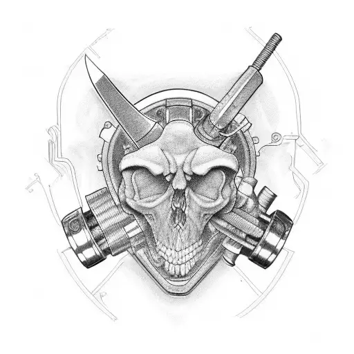 Incorporate tools of the trade, such as wrenches and gauges, into a design tattoo design idea