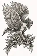 icarus fall tattoo design idea