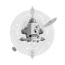 Bender, Fry and Leela from futurama if they are samurais tattoo design idea