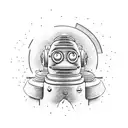 Bender, Fry and Leela from futurama if they are samurais tattoo design idea