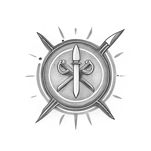 a bar spoon but the opposite end is a trident tattoo design idea