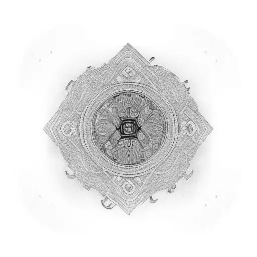 An intricate circuit board design incorporating elements of Afghanistan history tattoo design idea