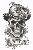 grateful dead skull tattoo design idea
